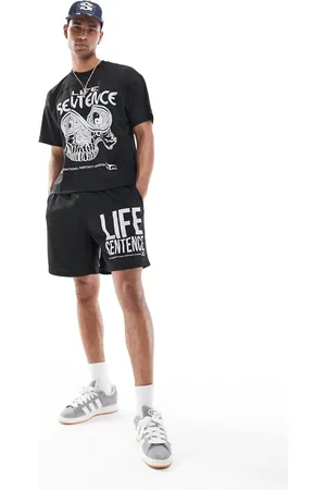 Obey Co-ord graphic mesh shorts in