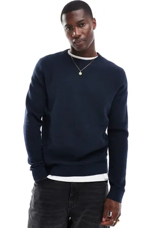 SELECTED Waffle knitted jumper in