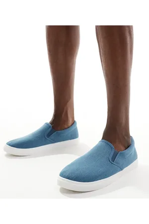 Truffle Collection Canvas slip on trainers in denim
