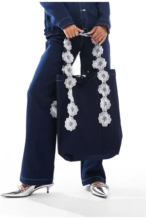 Sister Jane Dream embroidered tote bag co-ord in denim