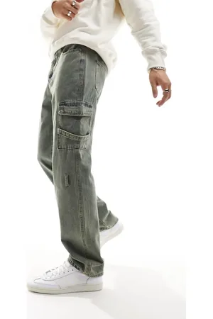 Liquor N Poker Co-ord relaxed cargo jean with strap in dirty wash