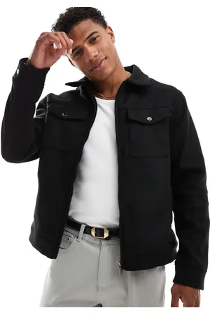 Brave Soul Faux wool full zip jacket in