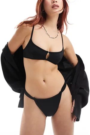 Weekday Bay scoop neck bikini top with keyhole detail in