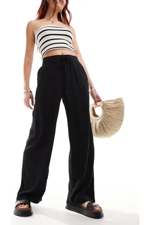 Noisy May Loose fit linen mix trouser in