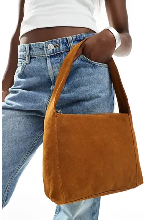 MANGO Suede shoulder bag in