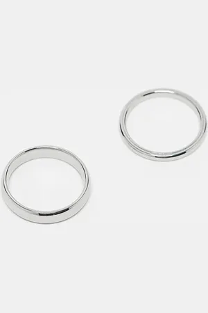 LOST SOULS Stainless steel pack of rings 4mm and 2mm in