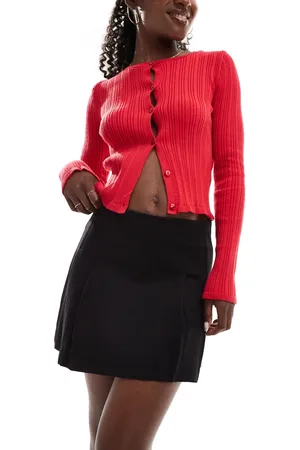 MANGO Pleated mini skirt in