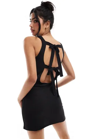 ONLY Mini dress with back bow detail in