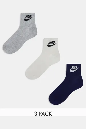 Nike Everyday Essential 3 pack ankle socks in off white, grey and navy
