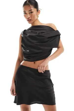 SNDYS Satin mini skirt co-ord in