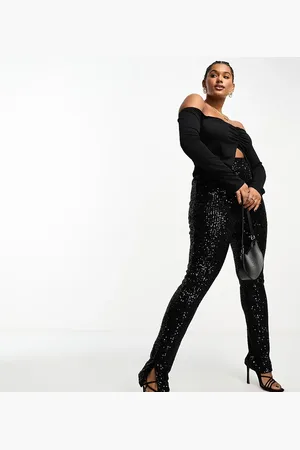 4th & Reckless Exclusive sequin split hem leggings in
