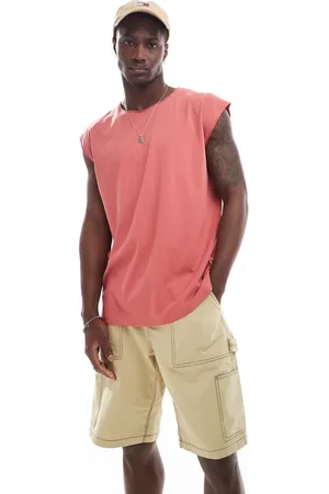 Brave Soul Raw edge vest in mineral