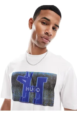Hugo Blue Nedary t-shirt in with mascot chest print