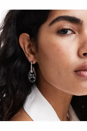 MANGO Resin link earrings in