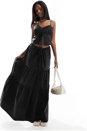 Kaiia Tiered maxi skirt co-ord in
