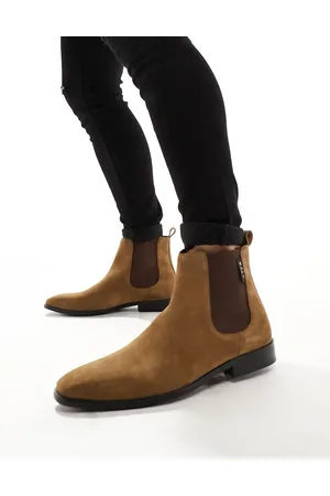 WALK LONDON City Chelsea Boots In Tan Suede