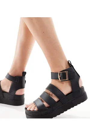 Truffle Collection Wide fit wide strap sandal in