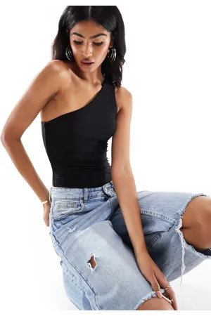 ASOS One shoulder double layer bodysuit in