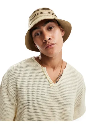 ASOS Bucket hat with contrast stripe in sand