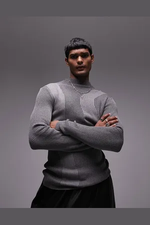 Topman Reflective yarn jumper in