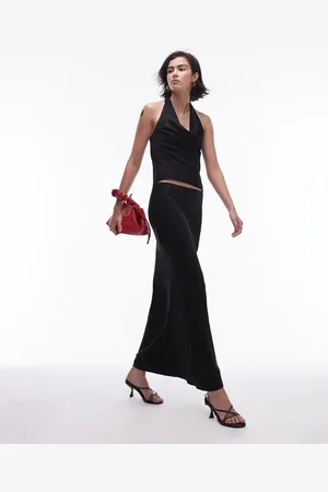 Topshop Co-ord Jacquard mid-rise bias maxi skirt in
