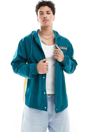 adidas Adibreak hoodie in teal with orange detail