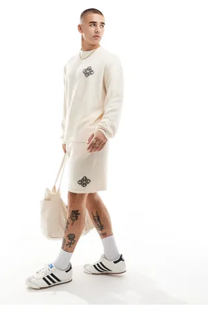 The Couture Club Co-ord emblem knitted shorts in off