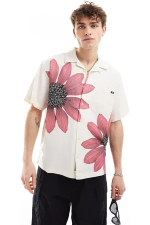 Vans Larel flower print shirt in cream and dark