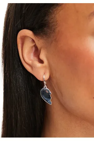 Monki Hoop earrings with half heart in