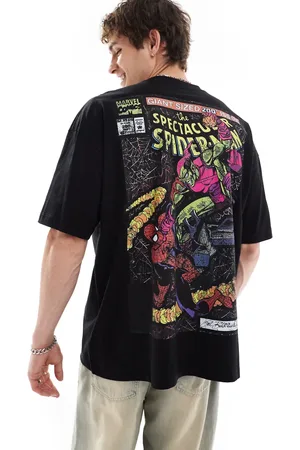 ASOS Marvel unisex oversized t-shirt with Spiderman comic prints in