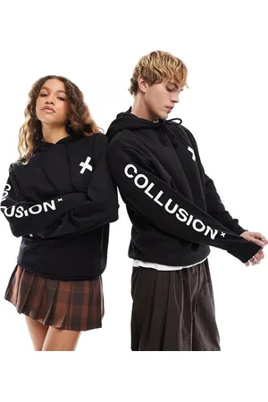 COLLUSION Unisex logo hoodie in