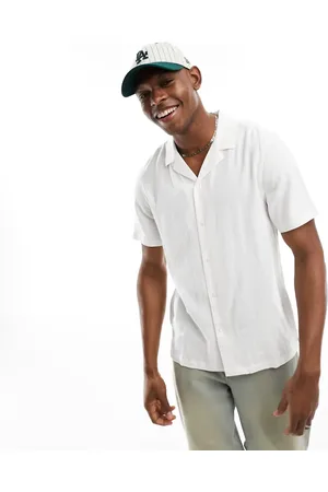 New Look Short sleeve linen blend shirt in