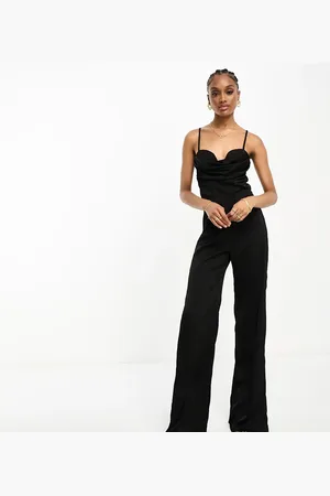 Jaded Rose Satin corset jumpsuit in
