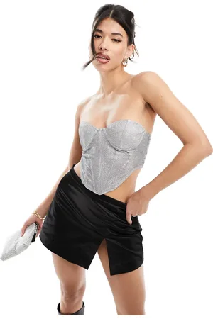 Simmi London Simmi glitter corset top in