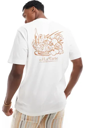 Only & Sons Relaxed fit t-shirt with a la carte back print in off