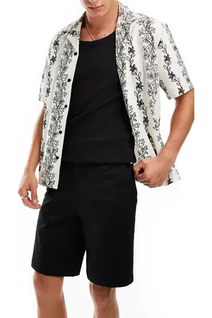 Threadbare Pleated longer length shorts in