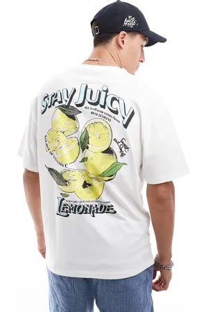 JACK & JONES Oversized t-shirt with stay juicy backprint in