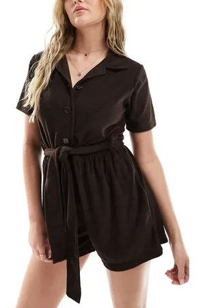 Brave Soul Towelling playsuit in
