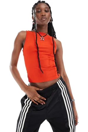 COLLUSION Sheer slash neck summer top in