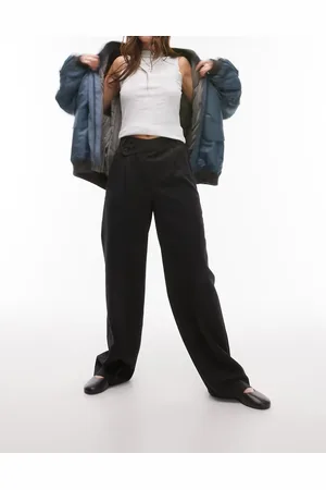 Topshop Tailored co-ord wrap over detail trousers in