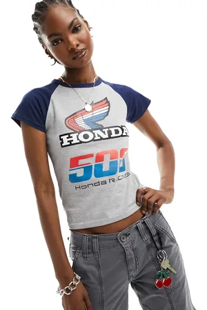 Daisy Street Baby raglan tee with Honda 500 graphic in