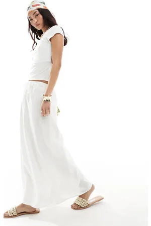 Cotton On Cotton On maxi slip skirt in linen look