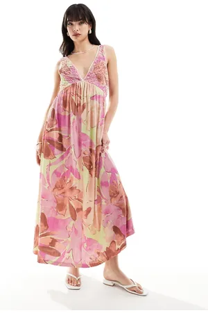 ASOS V neck with full hem midaxi dress in floral print