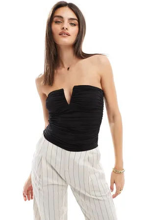 Stradivarius V-neck detail bandeau top in