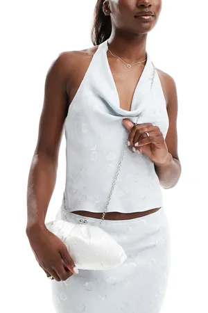 True Decadence Long pearl embellished bag in