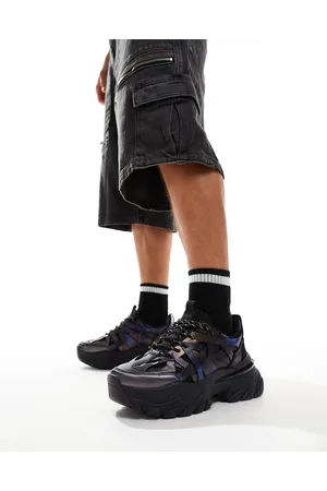 ASOS Chunky trainers in black metallic