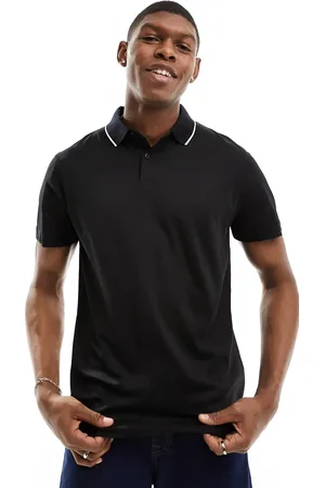 SELECTED Leroy polo shirt with tipped collar in