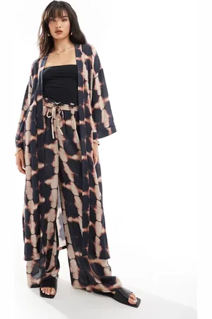 Iisla & Bird I tie dye maxi beach kimono co-ord in