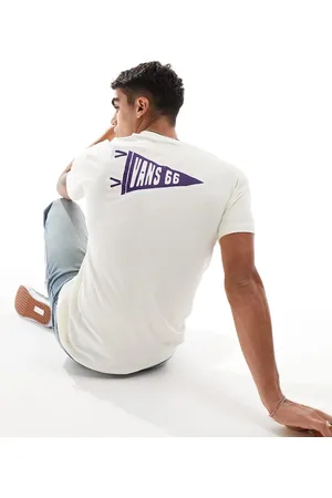 Vans Camp flag back print t-shirt in off trail pack