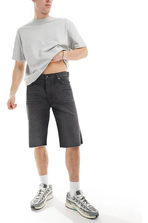 Weekday Civic denim knee length shorts in wash